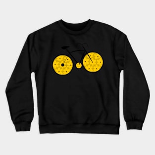 Floral bike ride in yellow Crewneck Sweatshirt